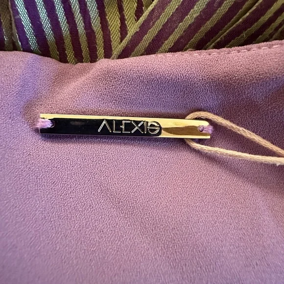 Alexis Leina Purple and Green Halter Mini Dress - Picture 13 of 14